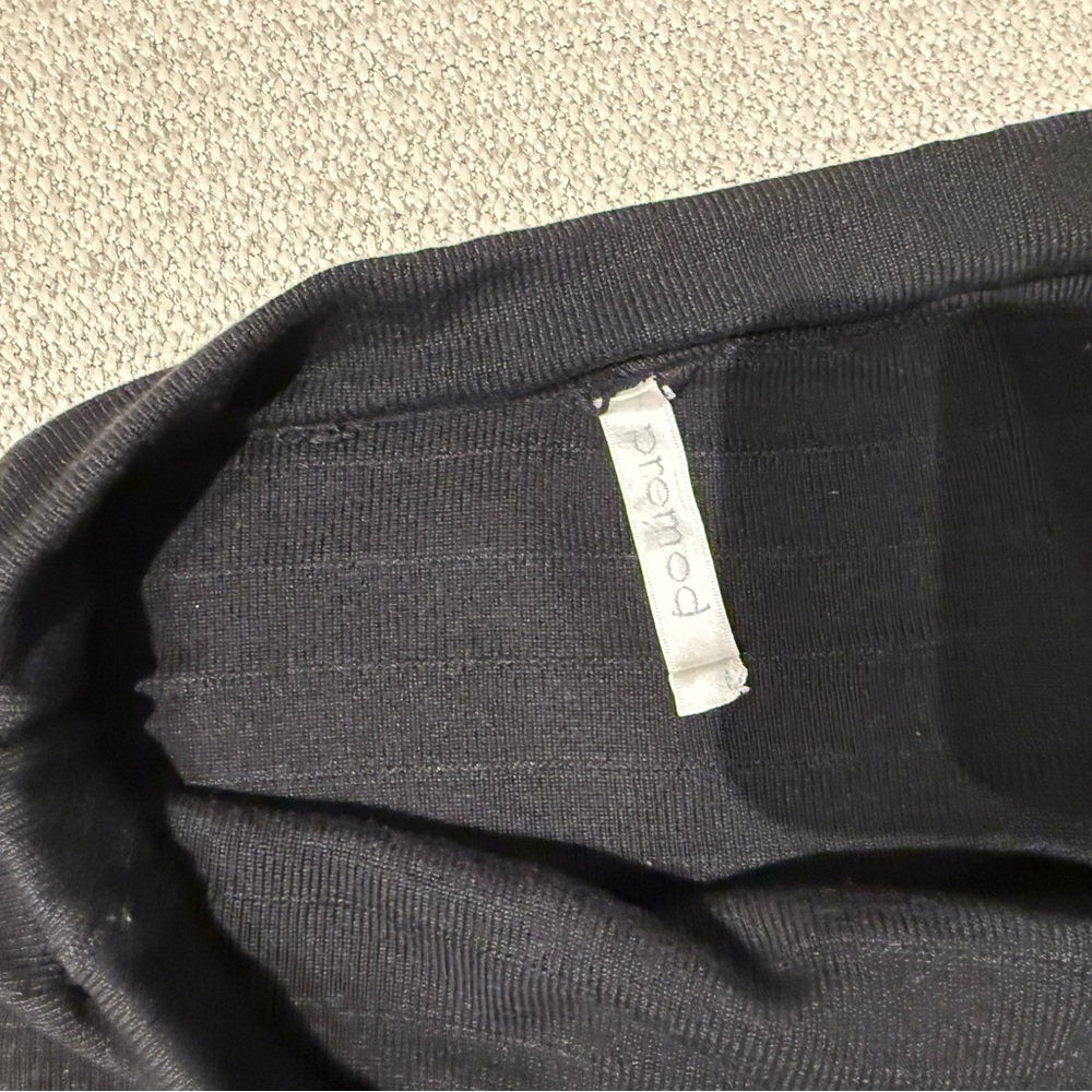 Promod Black Ribbed Mini Skirt - Picture 2 of 2